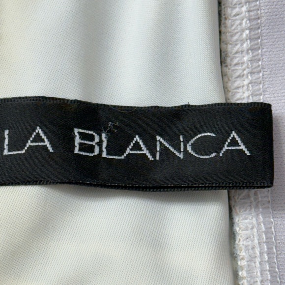 La Blanca Women's Moment of Zen Tankini Top, Blue and Green Print, Size 20W - Picture 2 of 6